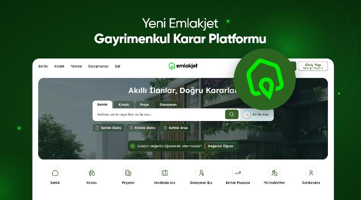 Emlakjet’ten 20. Yılında Stratejik Dönüşüm: Veri ve Yapay Zekâ Destekli Yeni Nesil Platform